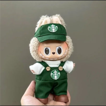Tenue de travail Vêtements pour poupée Labubu Mode Café Fast-food Frites Hamburgers Tenue Vêtements Accessoires Cosplay