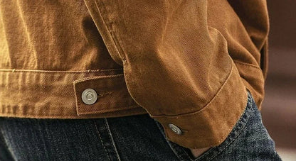 Cowboy Coat for Men Button Autumn Loose New In Denim Jackets Man Size L Japanese Retro Fashion Cowgirl Elatic Low Cost Clothing