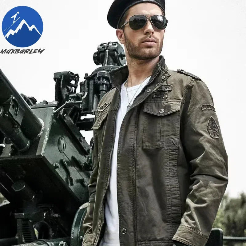 2024 New Casual Climbing pilots Jacket Men Plus Size 6XL Jaqueta Masculina working clothes Spring Autumn Cargo Mens Jackets Coat