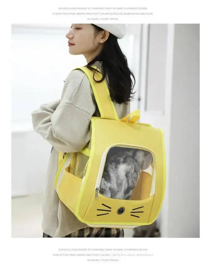 Sac à dos de transport pour animaux de compagnie, grand sac à dos pour chat, Transparent, respirant, Portable, pour chats et chiens, sac à bandoulière de transport