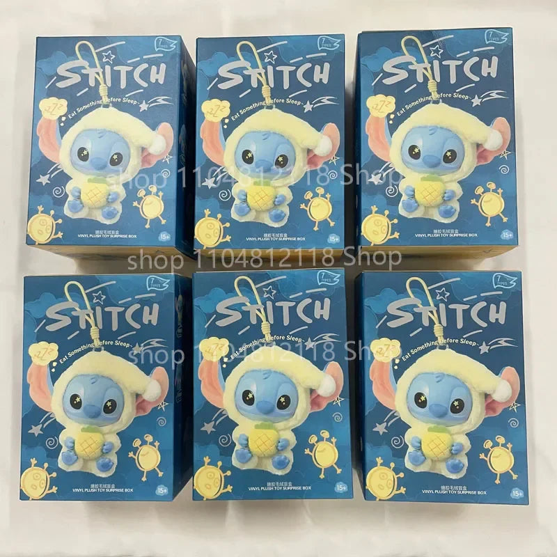 15CM New Stitch Eat Something Before Sleep Series Blind Box Plush Dolls Pendant Cute Doll Ornament Mystery Box Surprise Toy Gift