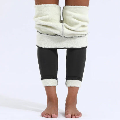 Legging taille haute sans couture pour femme avec intérieur en polaire doux, thermique, chaud, isolé, pour l'hiver. Collant polaire chaud pour femme. Vêtements d'hiver pour femme.