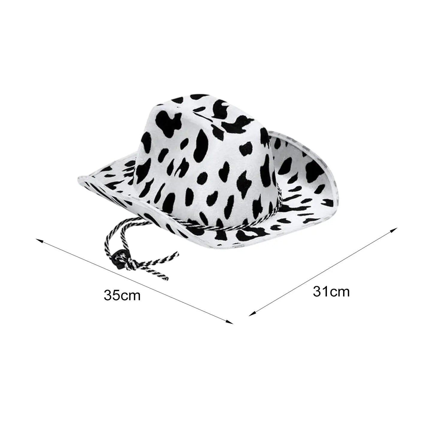 Lightweight and Sturdy Cow Print Cowboy Hat, Costume Accessories for Cowboy, Halloween Themed Parties, Stage