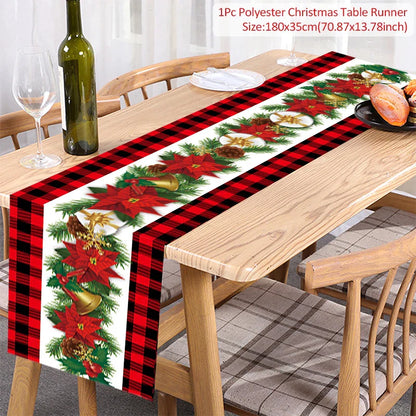 Chemin de Table de Noël, Décoration pour la Maison, Couverture de Nappe, Ornement, Cadeaux, ixdu Nouvel An, 2023