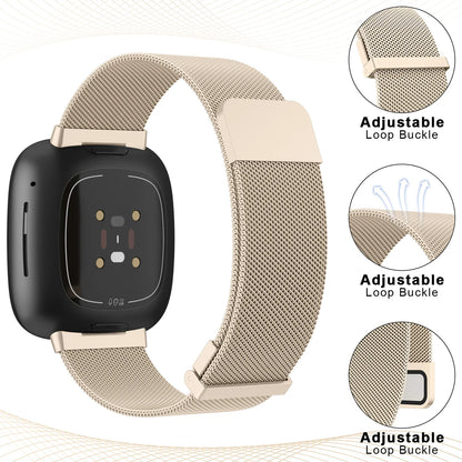 Metal Magnetic Strap For Fitbit Versa 3 4 Watchband Bracelet Wristband For Fitbit Versa Sense/sense 2 Milanese Replacement Strap