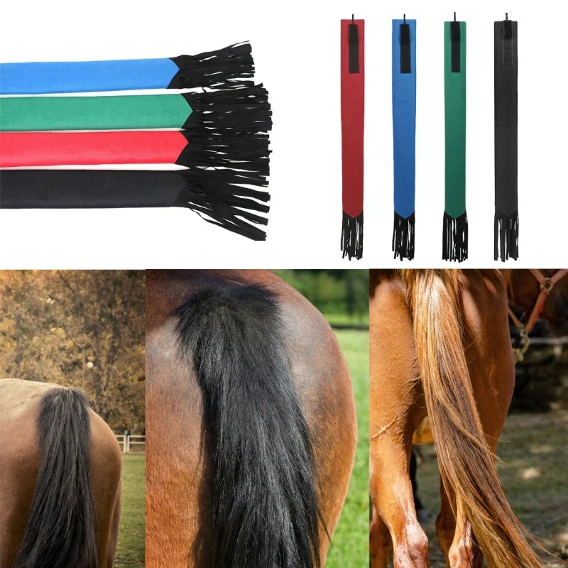 Horse Tail Guard Slip, Horse Tail Bag, Horse Tail Wrap with Fringe, Horse Tail Sleeve Horse Tail Extensions Protector Equestrian