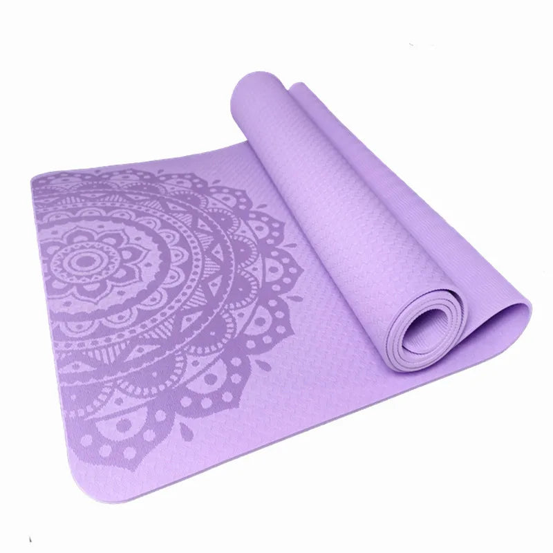 Thi Wide Long TPE Yoga Mat for Men And Women Fitn Dance Anti-Slip Home Use Slightly Defective Exercise Equipment