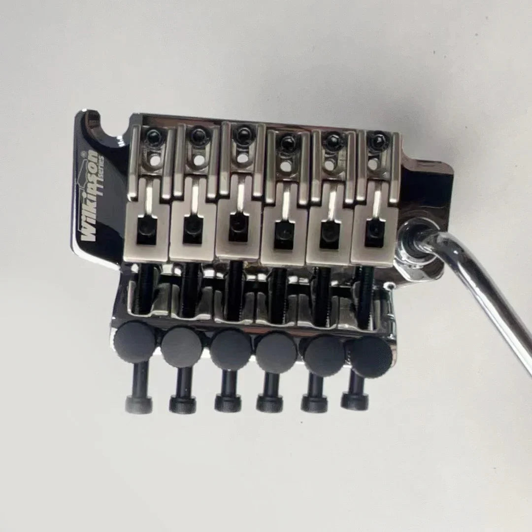 Wilkinson WODL1 guitare électrique 6 cordes Double verrouillage système trémolo pont 42mm R2 écrou noir