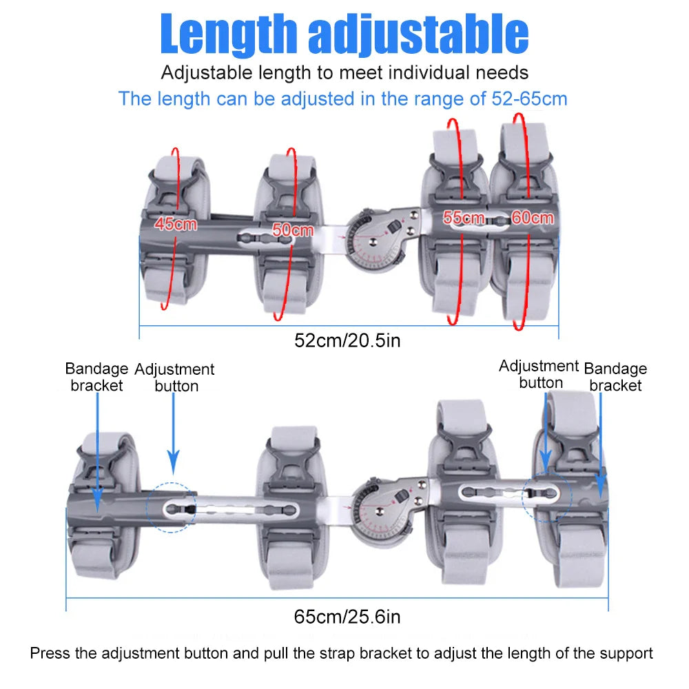 Genouillère à charnière Dean, genouillère post-opératoire pour la stabilisation de la récupération, blessures ACL, MCL et PCL, soutien de jambe réglable Orth4WD