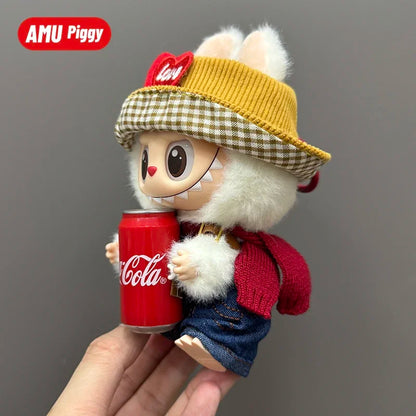 Clothes Doll DIY Accessories Pull Cloth Cola Happiness Factor Labubu Clothes Set Doll Outfit Have Shoes
