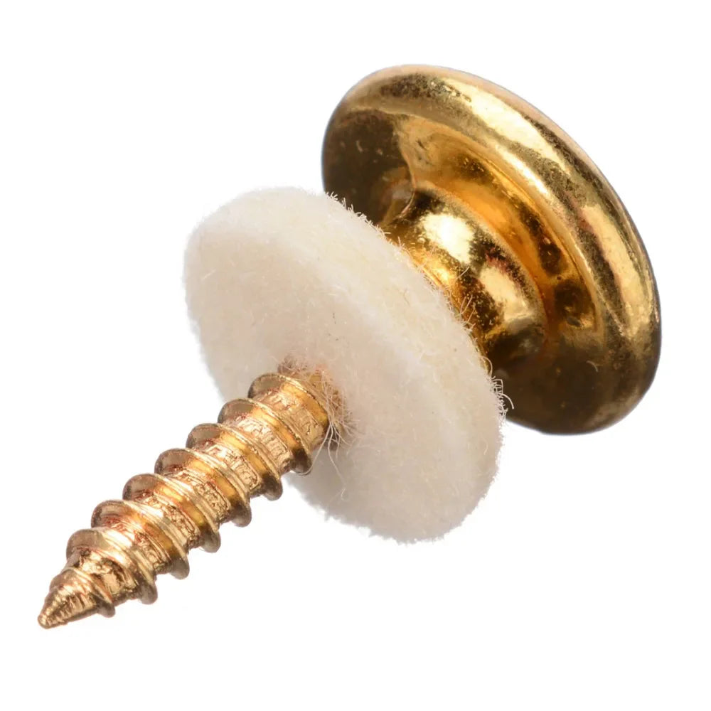 Serrures de sangle de guitare en cuivre chromé, 2 pièces, têtes de champignons, basse, broches, boutons de boucle de ceinture, argent/noir/argent, nouveau