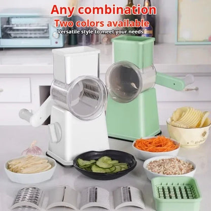 Premium Multi-Purpose Vegetable Chopper - Slices, grinds, chops and julienne fruits without much effort - Includes container,