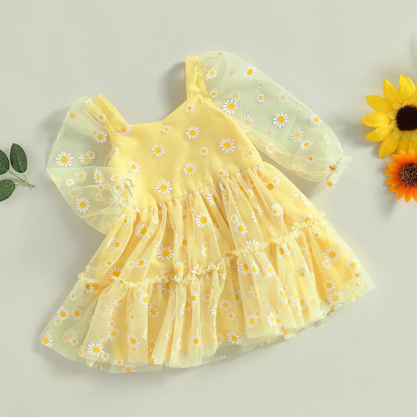 Pudcoco-Robe princesse en tulle à manches longues pour bébé fille, robe trapèze pour tout-petit, élégante, AndrPrint Destroy, maille, fête, 3M-3T