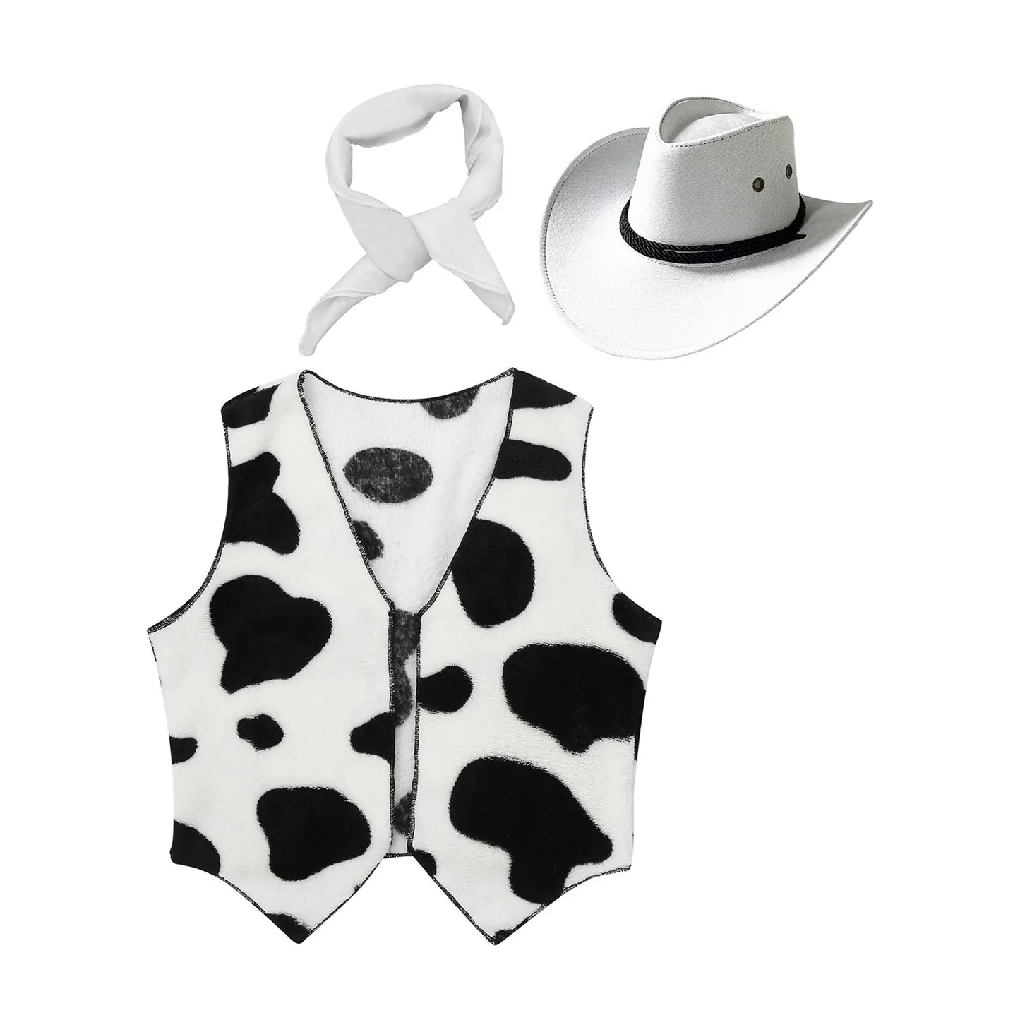 Costumes de Cowboy Western pour Enfants, Tenue de Cowboy pour Bol et Garçons, Chaps Pantalon avec Glaand Bandana Chapeau, Cowgirls fur s Up, ixd'Halloween