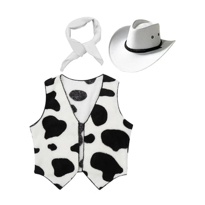Costumes de Cowboy Western pour Enfants, Tenue de Cowboy pour Bol et Garçons, Chaps Pantalon avec Glaand Bandana Chapeau, Cowgirls fur s Up, ixd'Halloween