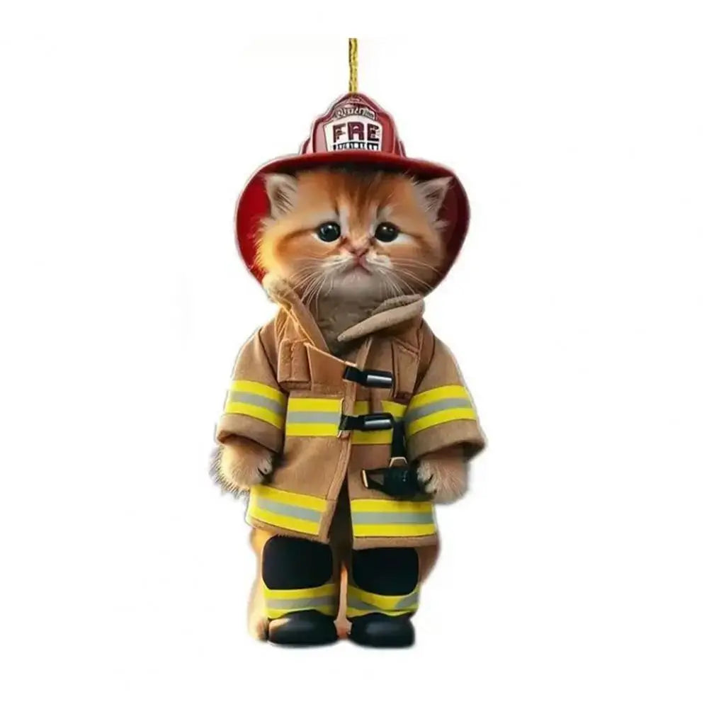 Acrylic Cat Charm for Car Realistic Cat Pendant Car Ornament Hanging Decor for Car Lovers Acrylic Charm Party Festival Gift