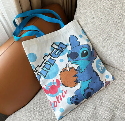 2025 Fashion Women Stitch Bag Crossbody Bag STITCH Cartoon Peripheral Cute Canvas Large Capacity Shoulder Bag Baby Same Style