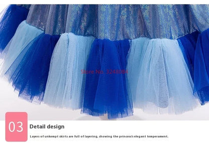Nouvelle robe à bretelles d'été Bluey Anime pour fille, mignonne, pour fête d'anniversaire d'enfants, robe de soirée, robe de princesse, cadeau surprise pour fille
