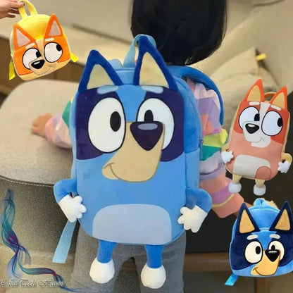 Sac à dos dessin animé  Cosplay pour enfants, cartable pour la maternelle, motif chien , Kawaii, bleu et orange, cadeaux pour enfants