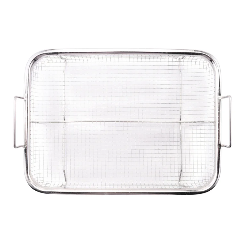 A01V-Panier Friteuse à Air pour Four, Plateau et Plat Croustilleur en Acier Inoxydable, Friteuse à Air Deluxe dans Votre Four, Ensemble de 4 Pièces, Pour le Barbecue