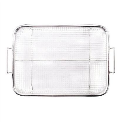 A01V-Panier Friteuse à Air pour Four, Plateau et Plat Croustilleur en Acier Inoxydable, Friteuse à Air Deluxe dans Votre Four, Ensemble de 4 Pièces, Pour le Barbecue