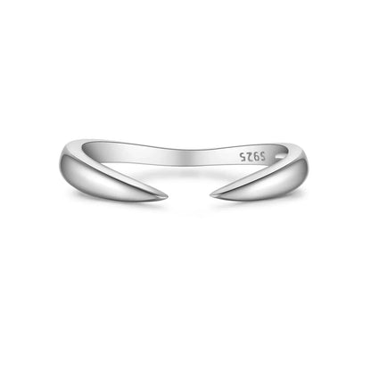 925 Sterling Silver Gold Talon Open Ring