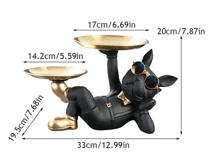 Figurines d'animaux bouledogue, Sculpture de chien Cool, décor de salon, salle d'étude, chambre à coucher, accessoires de décoration intérieure de maison