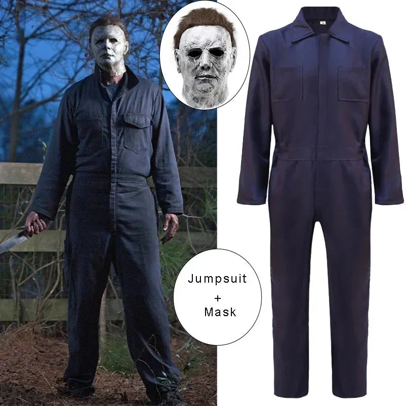 2025 Halloween Michael Myers costumes Masker Cosplay Halloween Jumpsout Outfits Horror Bloody Killer Results Carnival feast