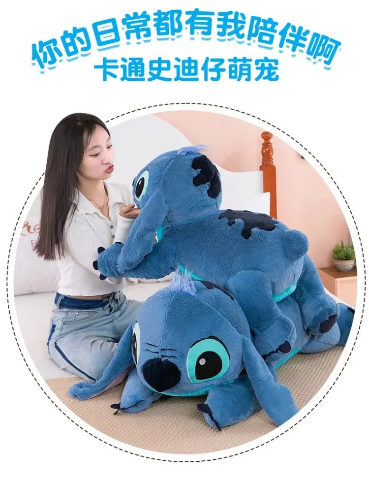 Peluche Stitchou de 100 cm, grande taille, oreiller long, jouet pour fille, jambes serrées, cadeau d'anniversaire pour enfant