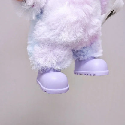 Labubu Doll Shoes For 15-17cm Ropa 3.0 Labubu V1 V2 V3 Rain Boots Colorful Beach Shoes Sitting Party Accessories