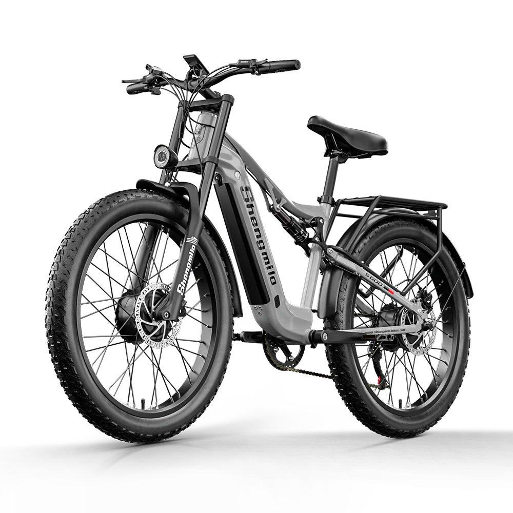 Shengmilo S600 gros pneu vélo électrique 2000W avec deux moteurs 48V17.5AH batterie 26 pouces e vélo adulte, vélo électrique de montagne