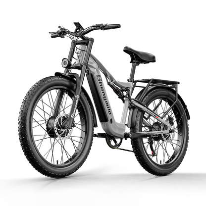 Shengmilo S600 gros pneu vélo électrique 2000W avec deux moteurs 48V17.5AH batterie 26 pouces e vélo adulte, vélo électrique de montagne
