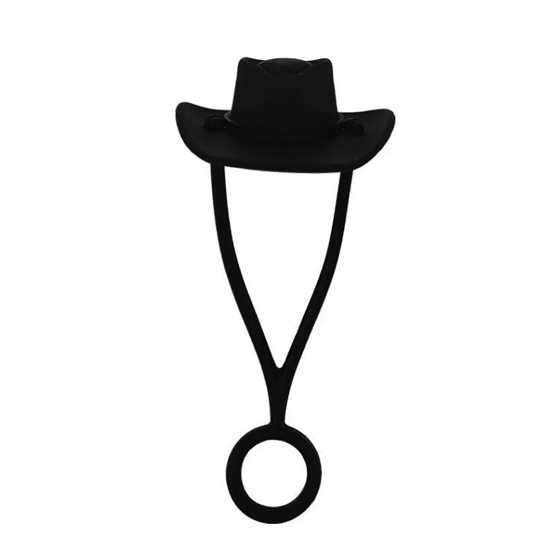 Silicone Cowboy Hat Straw Covers Caps Dustproof Cute Protector Mug Straw Tip for 30 40Oz Tumbler Water Bottle Decor Accessories