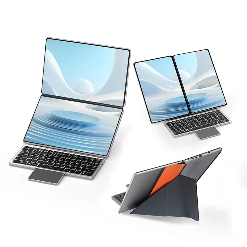 New Dual Screen Laptop Intel i3 1215U N100 Dual 10.95 Inch IPS Touch Screen Windows 11 Office Computer Tablet Notebook WiFi 6