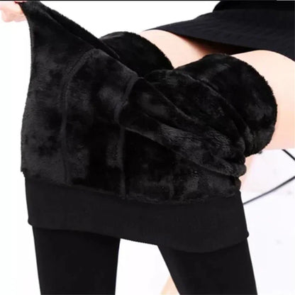 Leggings d'hiver pour femmes Leggins chauds couleur unie velours Leggins taille haute Leggings extensibles livraison directe