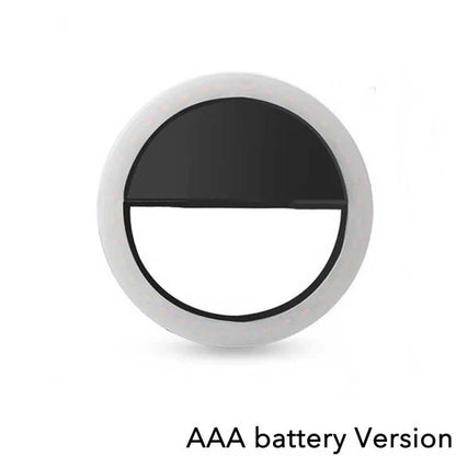 Anneau lumineux Led pour Selfie, objectif de téléphone Portable, lampe LED pour Selfie, Mini lumière pour téléphone Portable, pour iPhone Xiaomi Huawei vidéo en direct
