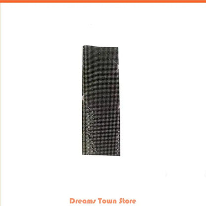 Decorative protective cover for microphone, adorned with rhinestones and sequins, compatible with 90% of portable wireless microphones used in KTVs and bars.