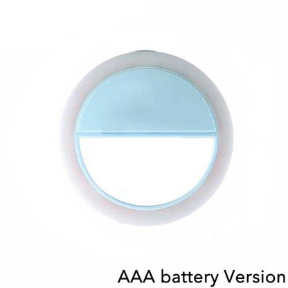 Anneau lumineux Led pour Selfie, objectif de téléphone Portable, lampe LED pour Selfie, Mini lumière pour téléphone Portable, pour iPhone Xiaomi Huawei vidéo en direct