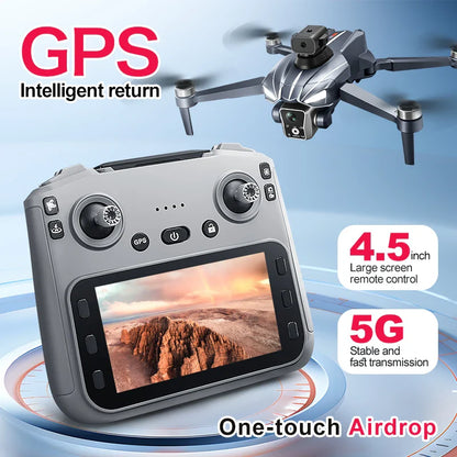 K18 Max RC Drone 8K double caméra sans brosse GPS 5G évitement d'obstacles pliable télécommande UAV grand écran quadrirotor VS K19