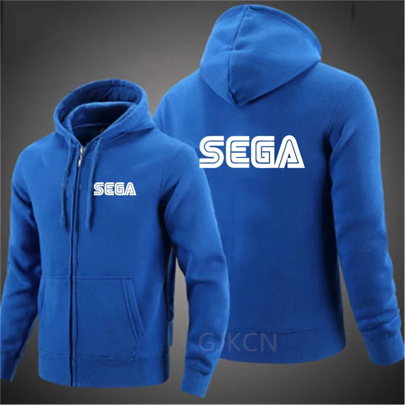 Men Sweatshirts Autumn Sega Pullover Casual Zipper Jacket for Male Hoody Outdoor Sweatshir Autumn Solid Color Turtleneck Swea