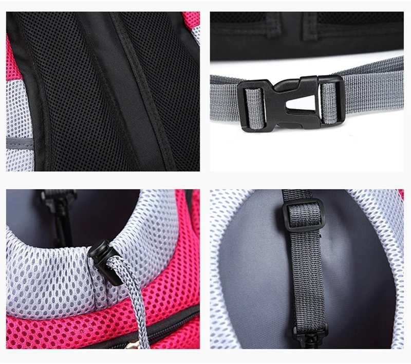 Sac à dos Portable pour animaux de compagnie, Double sac à bandoulière pour chien, sac de transport pour chat de voyage en plein air, sac avant pour chien, sac à dos en maille