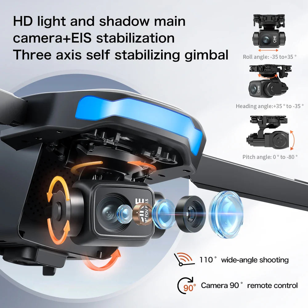 S-X1 MAX Drone GPS 4K professionnel HD EIS Caméras 3 axes Cardan aérien sans balais Écran 4.5" 5G WIFI FPV Drones RC Quadricoptère