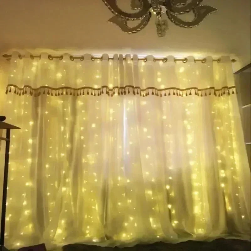 Rideau USB LED guirlandes lumineuses 3/4/6M télécommande chambre vacances mariage anniversaire noël décoration fée guirlande lampe