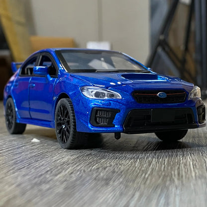 1:30 Subaru Impreza WRX STI 2020 supercar alliage moulé sous pression modèle accessoires de voiture ornements intérieurs de voiture saint valentin pour ami