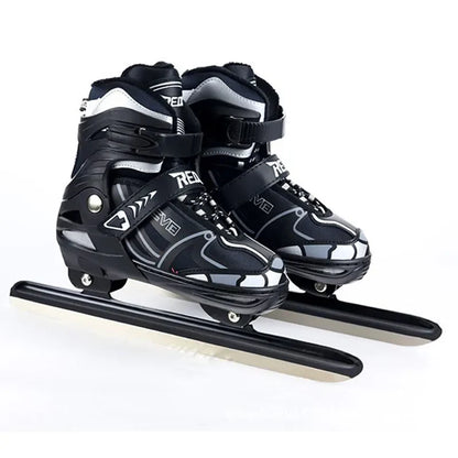 Professional Ice Hockey Skates, Ice Skating Blade Shoe, Mayor Thermal Inner, Adults, Teens, Kids, Adjustable Size