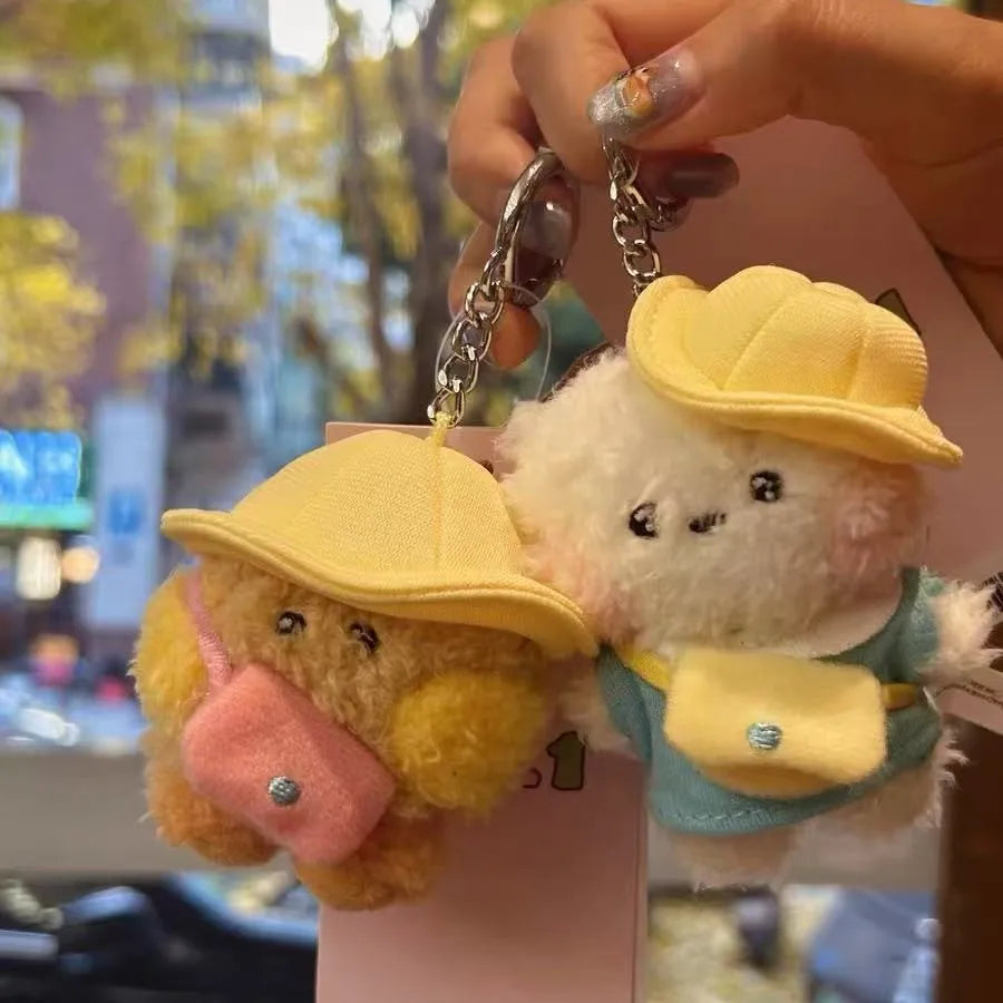 New Bt21 Spring Outing Series Kawaii Anime Plush Shooky Koya Keychain Cute Cartoon Rj Cooky Bag Pendant Decoration Girl Gift