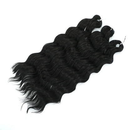 24Inch Crochet Hair Synthetic Braiding Hair Extensions Water Wave Ombre Rainbow color Fake Hair ANNA Deep Wave Curly Hair