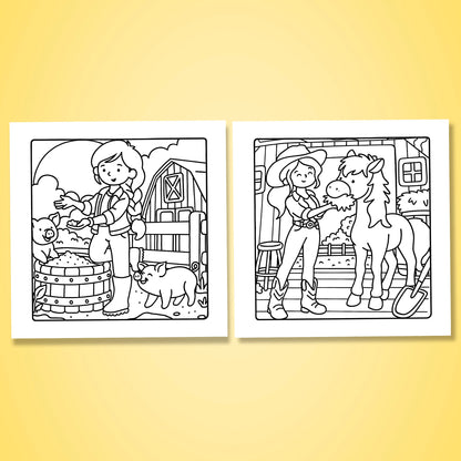 COUNTRY GIRL: Coloring Book for Adults Featuring Cute Cozy Daily Activities for Relaxation (Cozy Spaces Coloring)