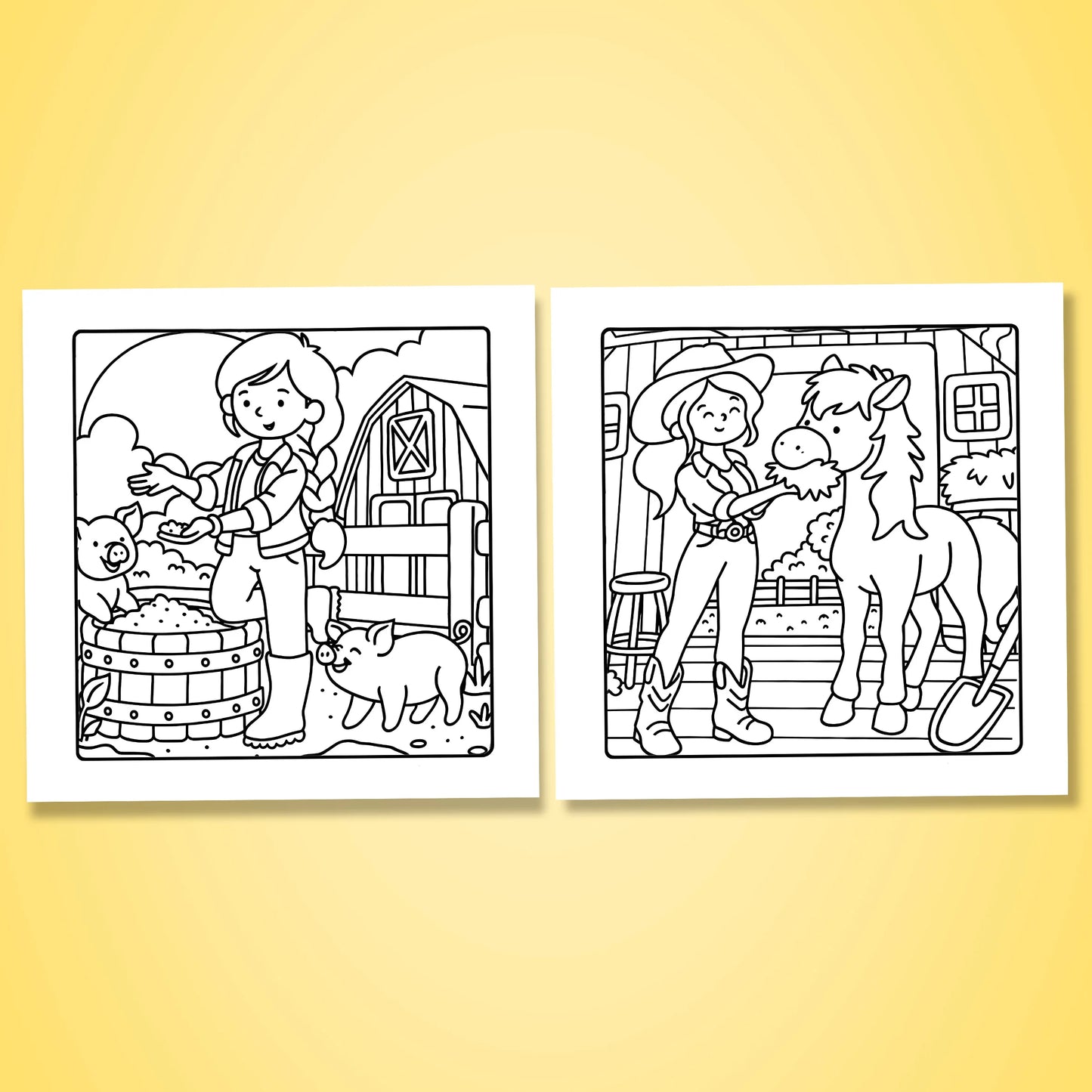 COUNTRY GIRL: Coloring Book for Adults Featuring Cute Cozy Daily Activities for Relaxation (Cozy Spaces Coloring)