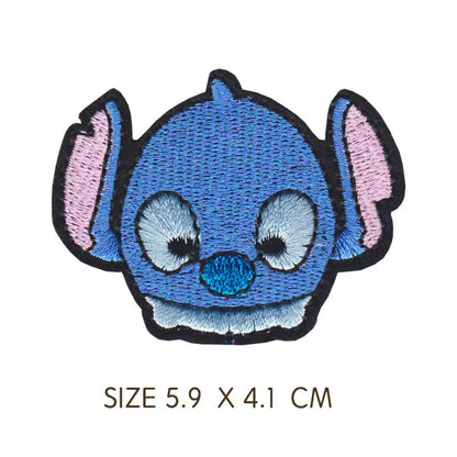 Dessin animé mignon Anime Stitch Écusson thermocollant pour vêtements T-shirt sac chaussures Patch Stitch autocollants pour vêtements autocollant en tissu brodé